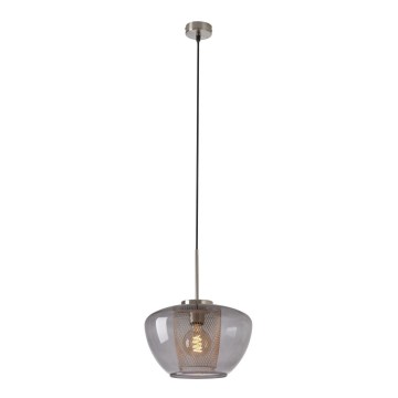 Briloner 4016-014 - Lampada a sospensione con cavo SEVENTIES 1xE27/40W/230V grigio fumé
