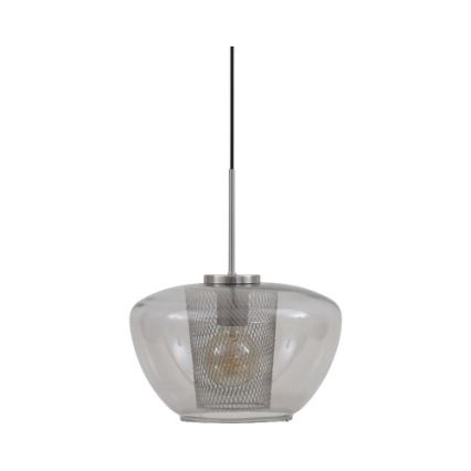 Briloner 4016-014 - Suspension à câble SEVENTIES 1xE27/40W/230V gris fumé