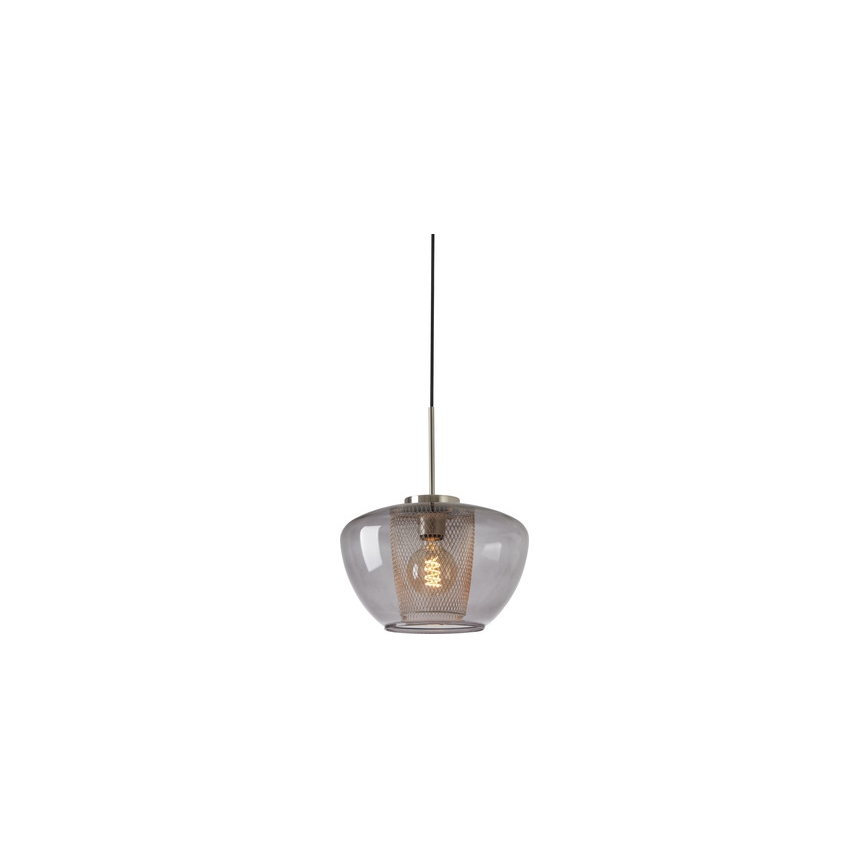 Briloner 4016-014 - Suspension à câble SEVENTIES 1xE27/40W/230V gris fumé