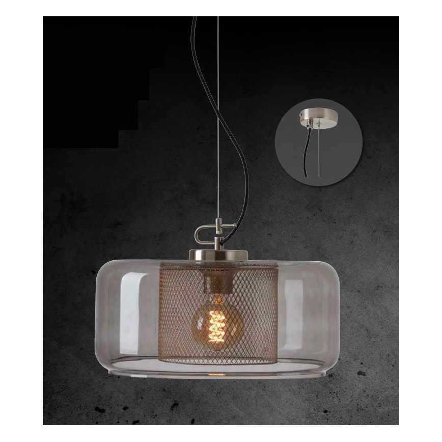 Briloner 4018-014 - Suspension filaire SEVENTIES 1xE27/40W/230V transparent
