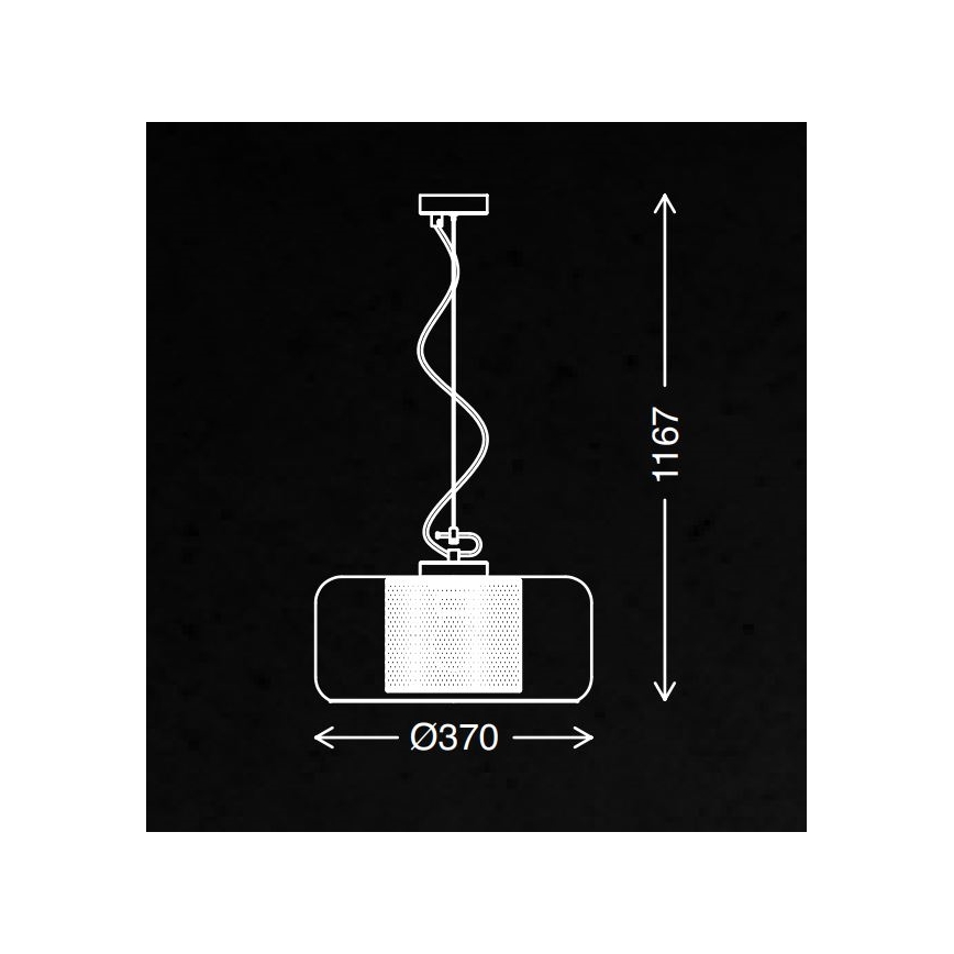 Briloner 4018-014 - Suspension filaire SEVENTIES 1xE27/40W/230V transparent