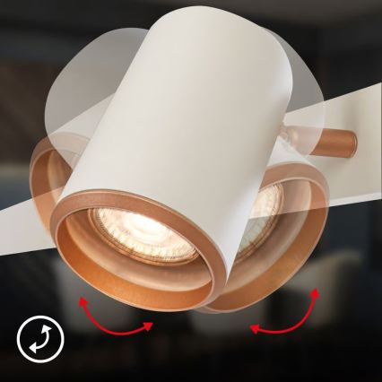 Briloner 4058044 - Suspension sur câble ERA 4xGU10/10W/230V crème