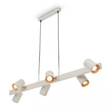 Briloner 4058064 - Lampadario a sospensione su cavo ERA 6xGU10/10W/230V crema