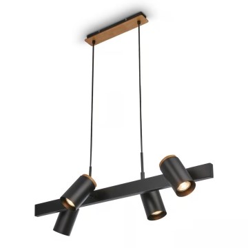 Briloner 4059045 - Suspension sur câble ERA 4xGU10/10W/230V noire