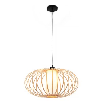 Briloner 4759011 - Lampada a sospensione con cavo 1xE27/10W/230V nero/bambù