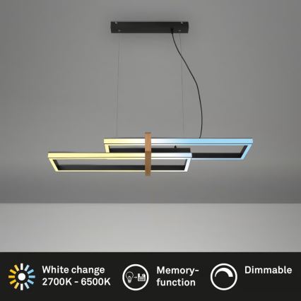 Briloner 4768015 - Suspension LED dimmable sur câble LED/44W/230V 2700-6500K 100 cm + télécommande