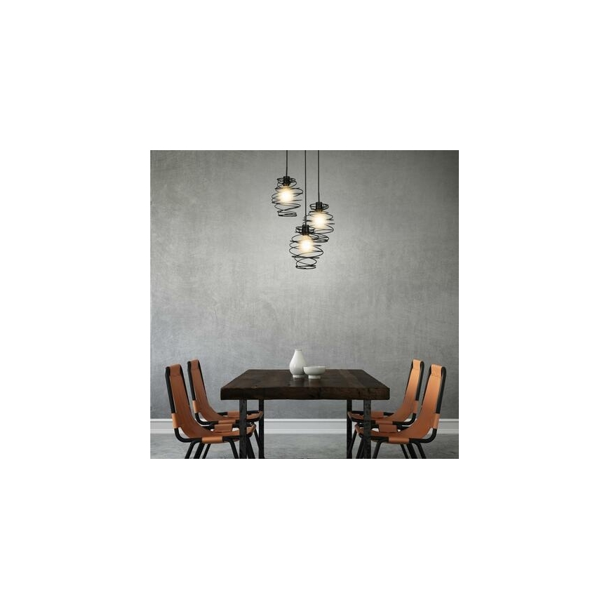 Briloner 4870-035 - Lampada a sospensione con cavo 3xE27/60W/230V