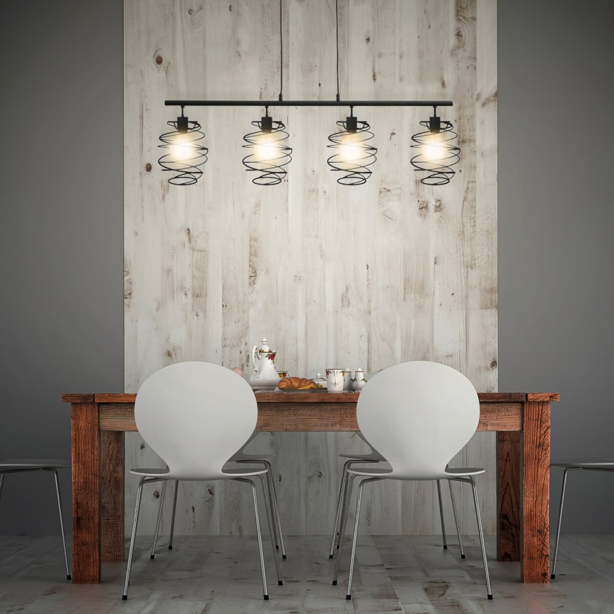 Briloner 4871-045 - Lampadario sospeso su cavo 4xE27/60W/230V