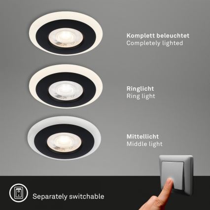 Briloner 7039-035 - SET 3x Lampada LED da incasso per bagni LED/5W/230V IP44