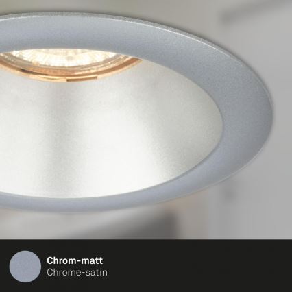 Briloner 7042-034 - LOT 3x Spot encastrable salle de bain 1xGU10/9W/230V IP23 argent