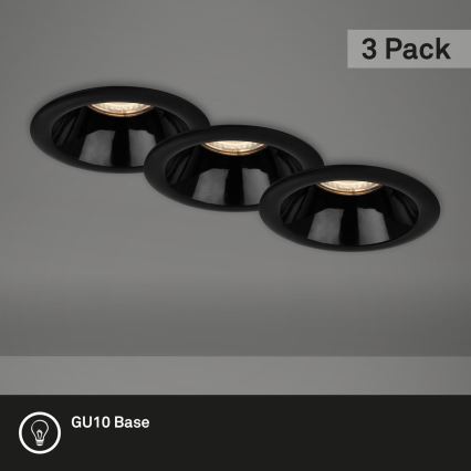 Briloner 7042-035 - SET 3x Lampada da incasso per bagno 1xGU10/9W/230V IP23