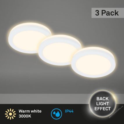 Briloner 7055-036 - SET 3x Lampada LED da incasso per bagni LED/3W/230V IP44