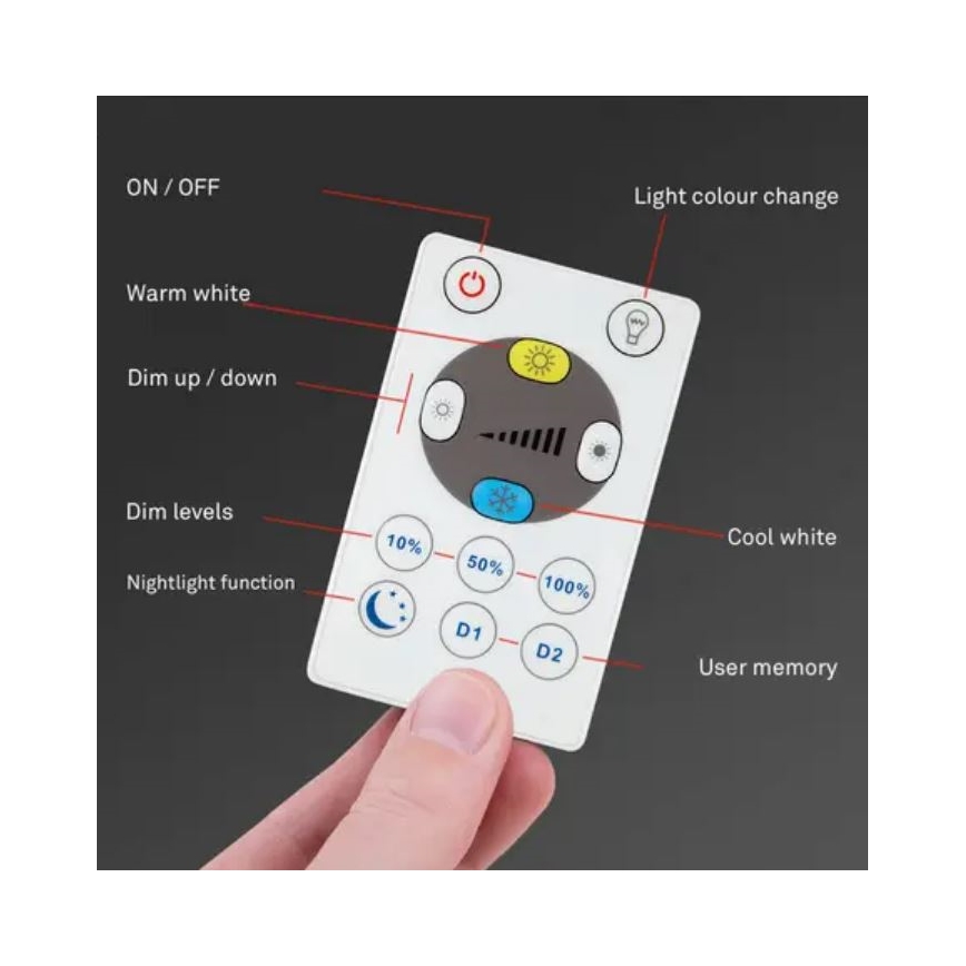 Briloner 7058-016 - Luce LED dimmerabile SLIM LED/18W/230V 2700-6500K Wi-Fi Tuya + telecomando