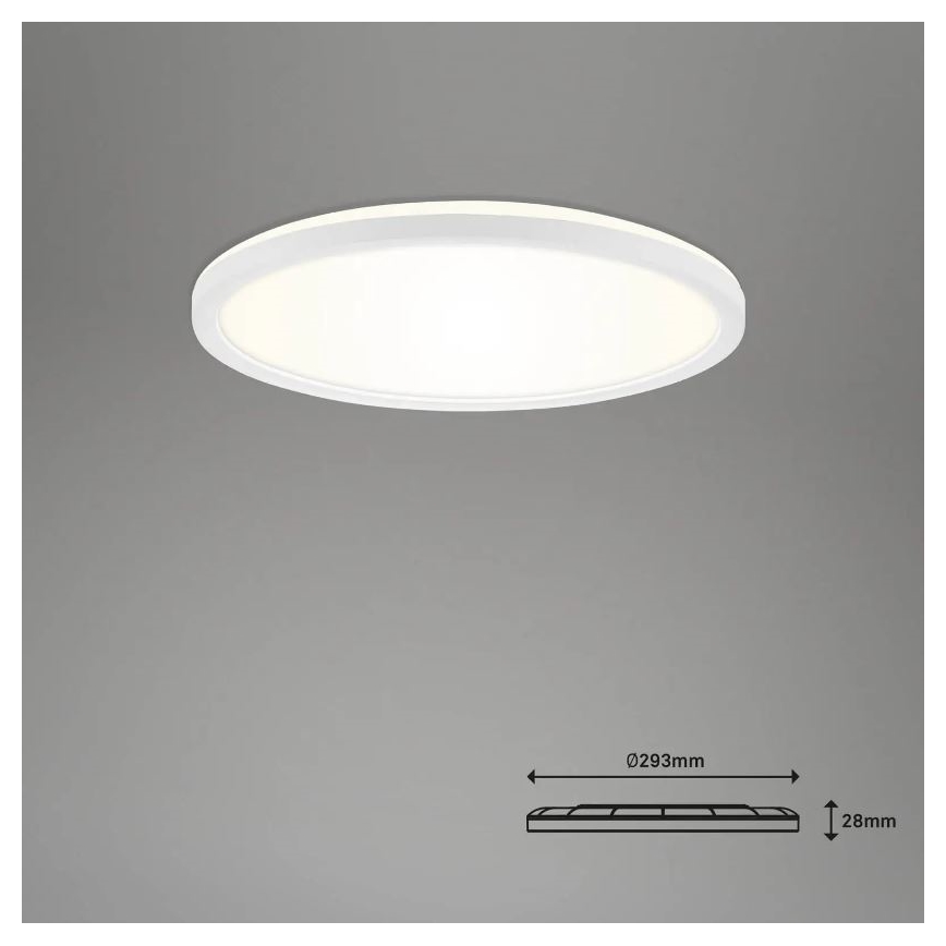 Briloner 7058-016 - Luminaire à intensité variable SLIM LED/18W/230V 2700-6500K Wi-Fi Tuya + télécommande