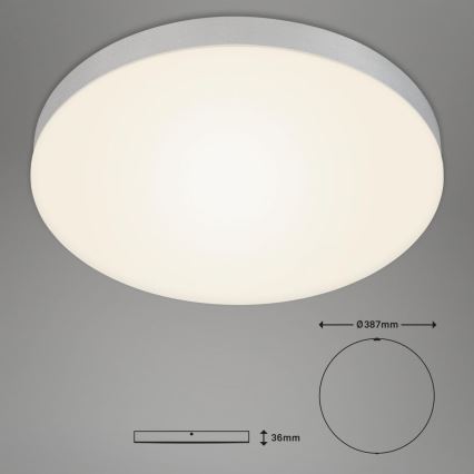 Briloner 7068-014 - Plafoniera LED FLAME LED/24,5W/230V 3000K diametro 38 cm argento