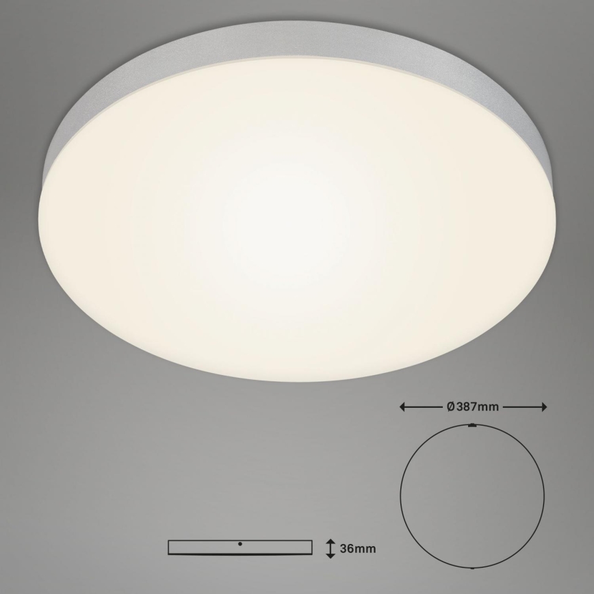 Briloner 7068-014 - Plafoniera LED FLAME LED/24,5W/230V 3000K diametro 38 cm argento