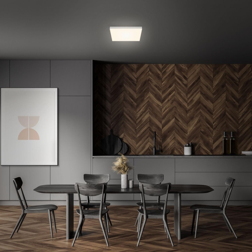 Briloner 7071-014 - LED-Deckenleuchte FLAME LED/21W/230V 3000K 28,7x28,7 cm silbern