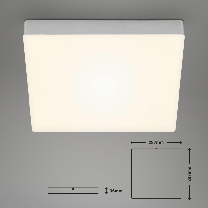 Briloner 7071-014 - LED-Deckenleuchte FLAME LED/21W/230V 3000K 28,7x28,7 cm silbern