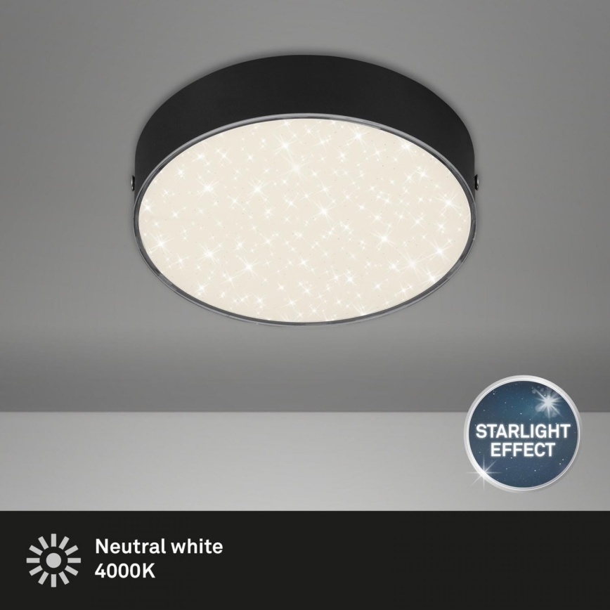 Briloner 7072-415 - LED-Deckenleuchte STAR SKY LED/11W/230V 4000K d 15 cm schwarz