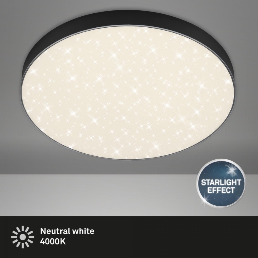 Briloner 7075-415 - Plafoniera LED STAR SKY LED/24,5W/230V 4000K diametro 38 cm nero