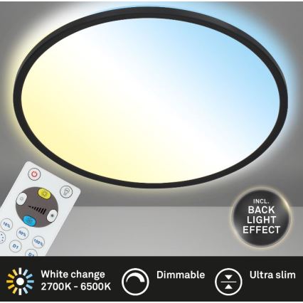 Briloner 7079-015 - Plafonnier à intensité variable LED SLIM LED/18W/230V 2700-6500K + télécommande