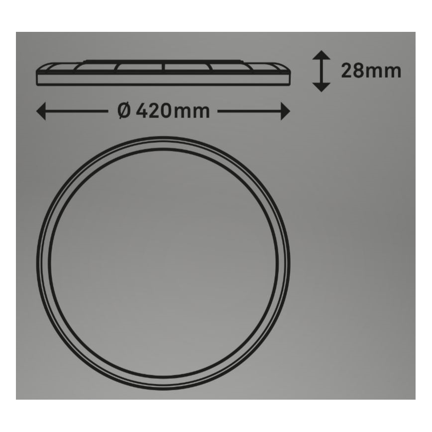 Briloner 7080-015 - Plafonnier à intensité variable LED SLIM LED/22W/230V 2700-6500K + télécommande