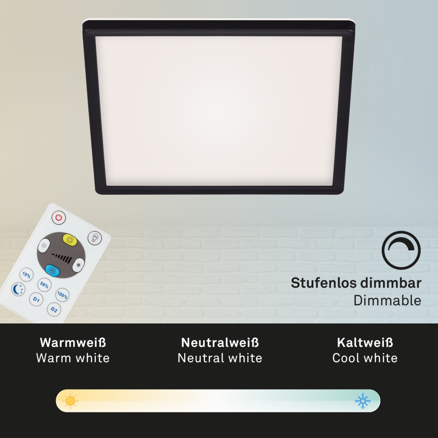 Briloner 7082-015 -  Plafonnier LED à intensité variable SLIM LED/22W/230V 2700-6500K + télécommande