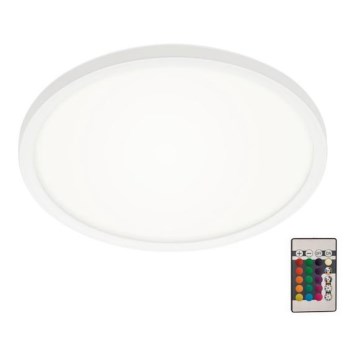 Briloner 7092-416 - Plafonier RGBW à intensité variable SLIM LED/15W/230V + télécommande