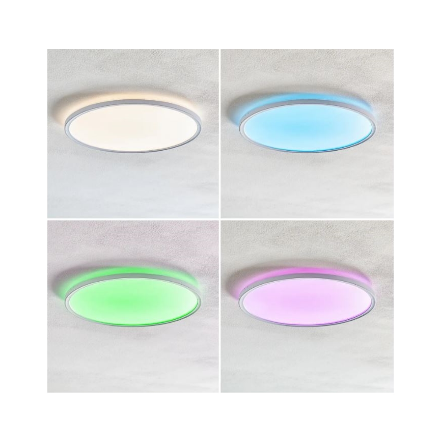 Briloner 7094-416 - Plafoniera LED RGBW dimmerabile SLIM LED/22W/230V + telecomando
