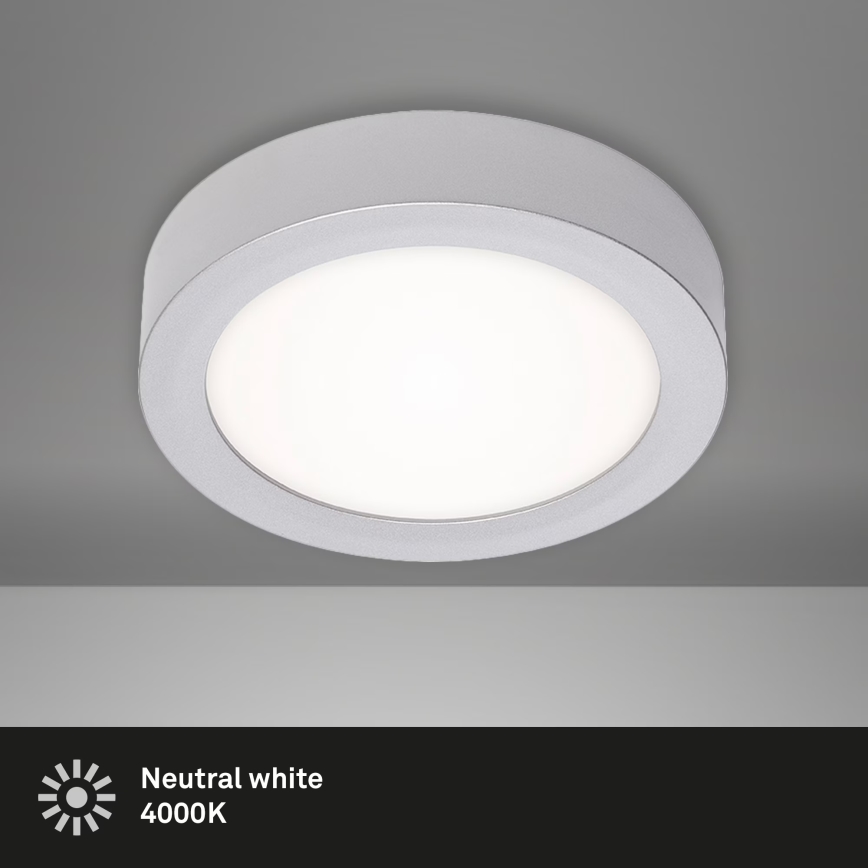Briloner 7122-014 - Lampada da soffitto LED FIRE LED/11W/230V 3000K diam. 17 cm Argento