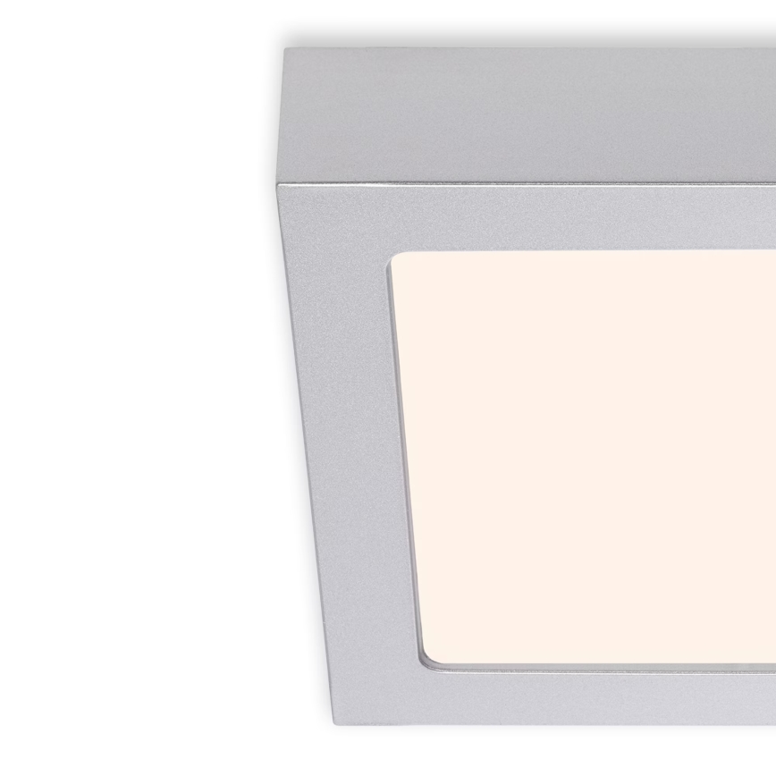 Briloner 7123-014 - Lampada da soffitto LED FIRE, 12W, 230V, 3000K, 17x17cm, argento