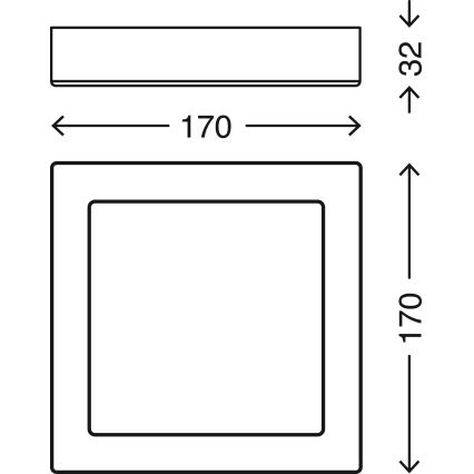 Briloner 7123-014 - Plafonnier LED FIRE LED/12W/230V 3000K 17x17cm argenté