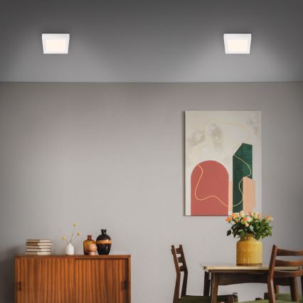 Briloner 7123-016 - Plafonnier LED FIRE LED/12W/230V 3000K 17x17 cm blanc