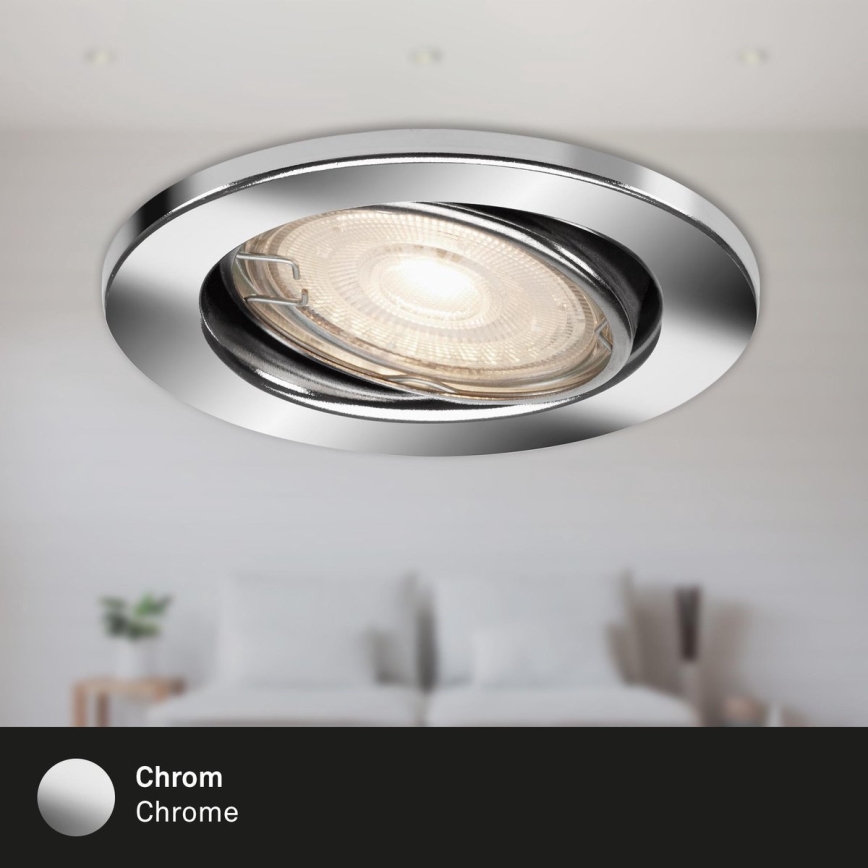 Briloner 7144-038 - SET 3x Lampada LED da incasso per bagni SLIDE GU10/3,5W/230V IP23