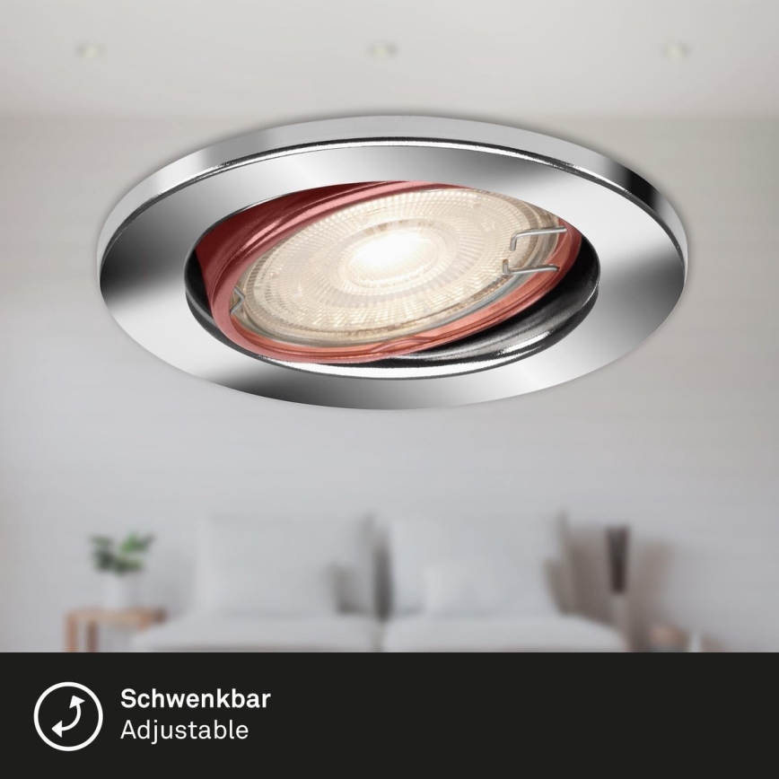 Briloner 7144-038 - SET 3x Lampada LED da incasso per bagni SLIDE GU10/3,5W/230V IP23