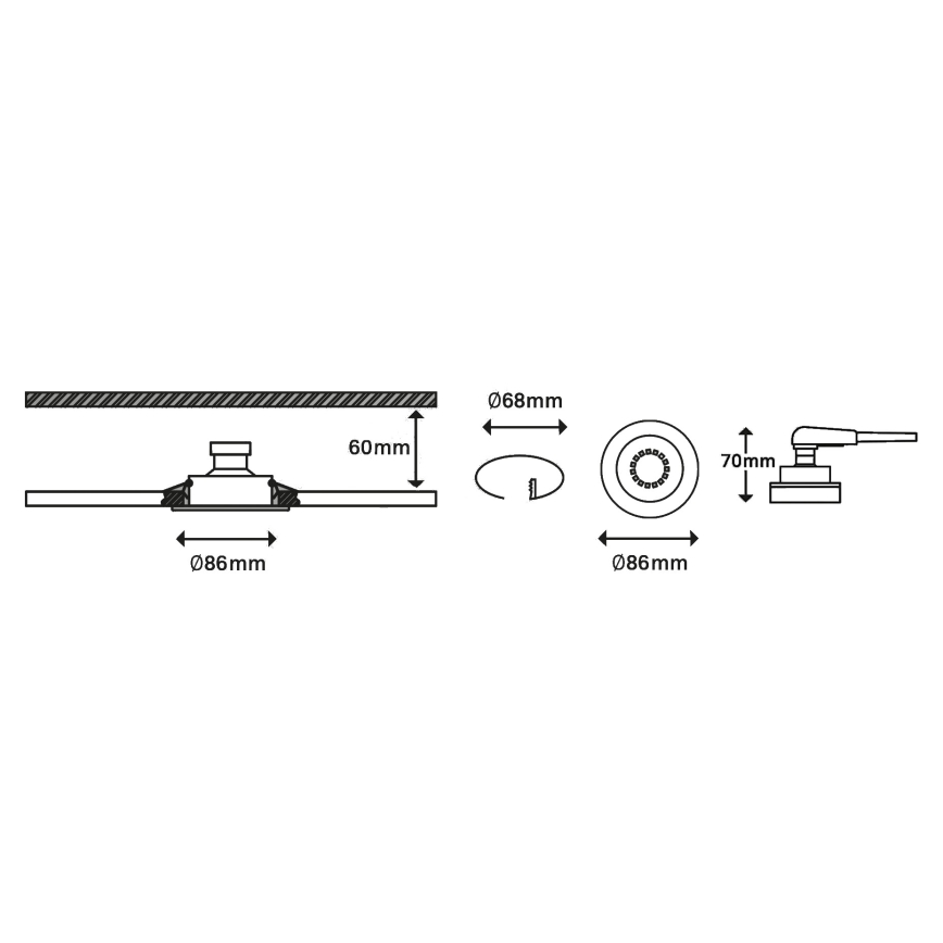 Briloner 7148-038-SET 3xLED Dimmbare Badezimmerleuchte 1xGU10/5W/230V IP23