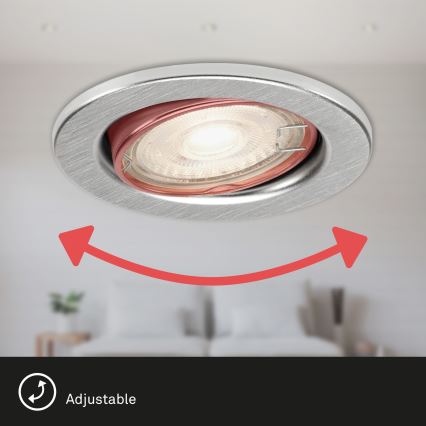 Briloner 7148-039-LOT 3x Spot de salle de bain à intensité variable LED 1xGU10/5,5W/230V IP23