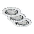 Briloner 7148-039-SET 3xLED luce da bagno dimmerabile GU10/5,5W/230V IP23