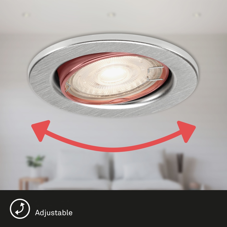 Briloner 7148-039-SET 3xLED luce da bagno dimmerabile GU10/5,5W/230V IP23