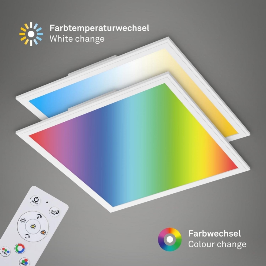 Briloner 7152-016 - Panneau RGB en saillie à intensité variable COLOUR LED/24W/230V 3000-6500K + télécommande