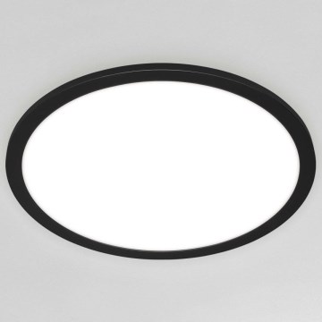 Briloner 7168-015 - Dimmbare LED-Deckenleuchte PIATTO LED/22W/230V 3000-6500K d 40 cm schwarz + Fernbedienung