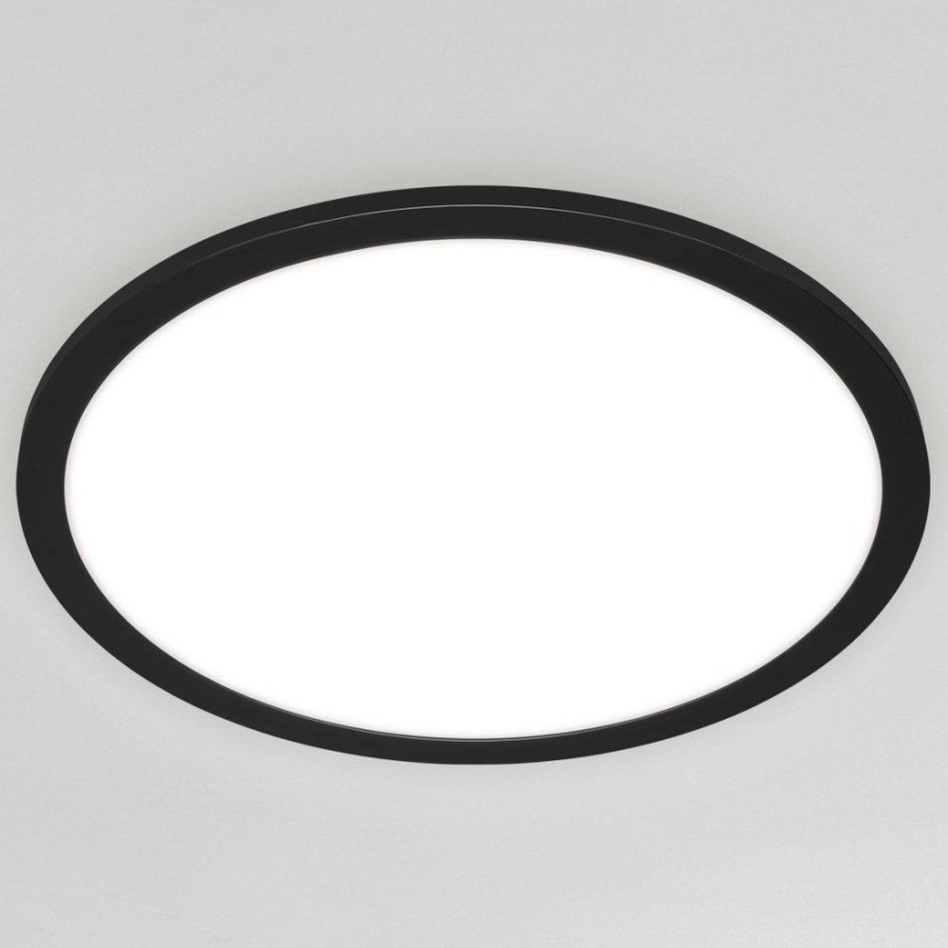 Briloner 7168-015 - Dimmbare LED-Deckenleuchte PIATTO LED/22W/230V 3000-6500K d 40 cm schwarz + Fernbedienung