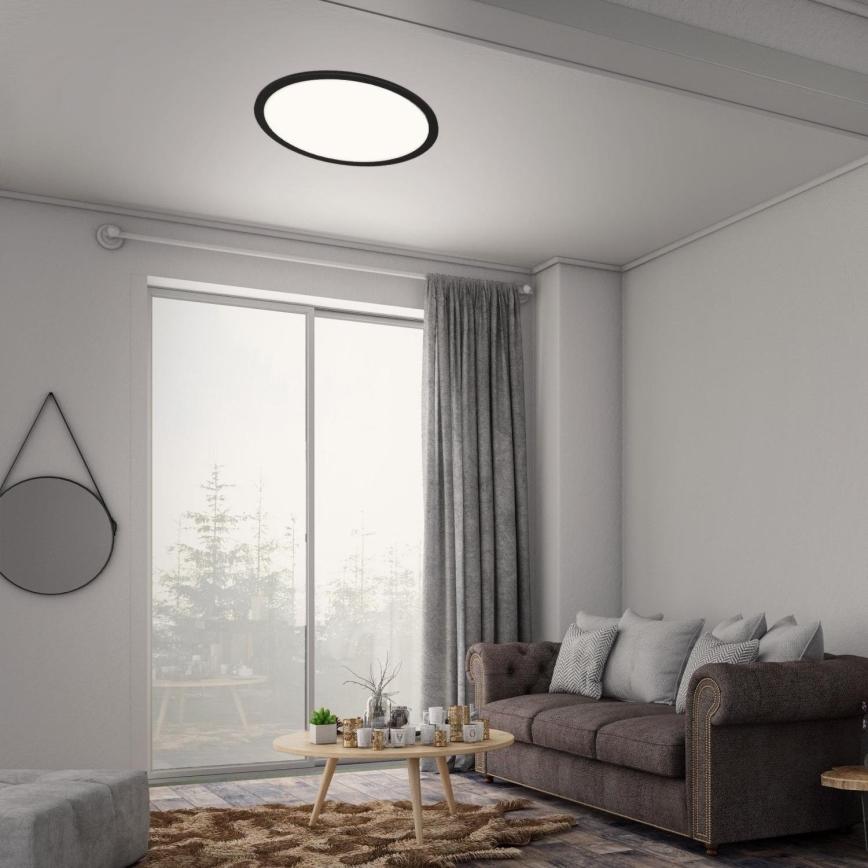 Briloner 7168-015 - Plafonnier à intensité variable PIATTO LED/22W/230V 3000-6500K d. 40 cm noir + Télécommande