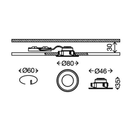 Briloner 7197-036-SET 3x Luce da incasso LED da bagno dimmerabile LED/4,5W/230V IP44