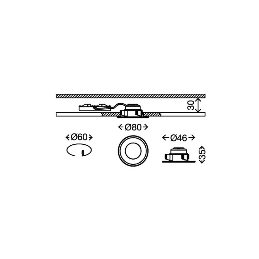 Briloner 7197-036-SET 3x Luce da incasso LED da bagno dimmerabile LED/4,5W/230V IP44