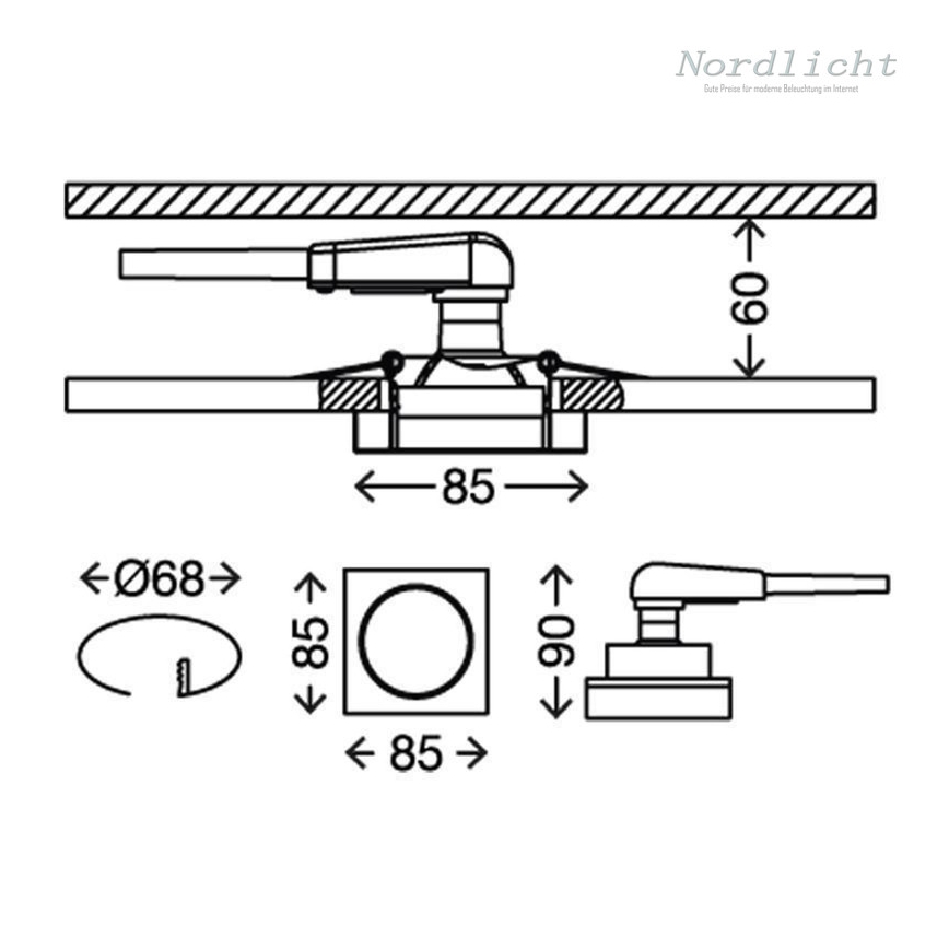 Briloner 7200-016 - Lampada LED da incasso per bagni ATTACH 1xGU10/3W/230V IP23