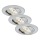 Briloner 7209-039 - LOT DE 3 spots encastrés LED pour salle de bain ATTACH LED/5 W/230 V IP23 chrome mat