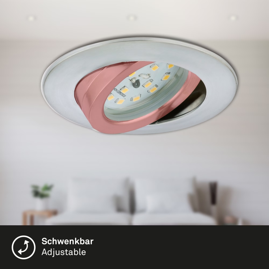 Briloner 7209-039 - SET di 3 faretti da incasso a LED per bagno ATTACH LED/5W/230V IP23 Cromo opaco