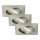 Briloner 7210-032 - LOT 3x Spot encastrable de salle de bain ATTACH LED/5W/230V IP23 chrome mat