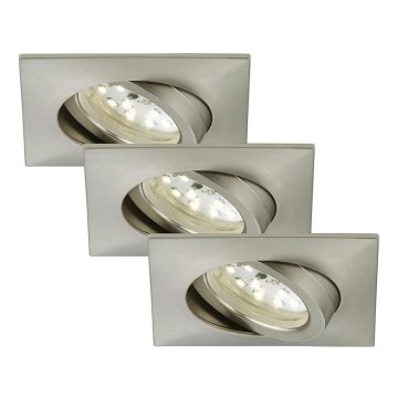 Briloner 7210-032 - SET 3x Lampada LED da incasso per bagni ATTACH LED/5W/230V IP23 cromo opaco
